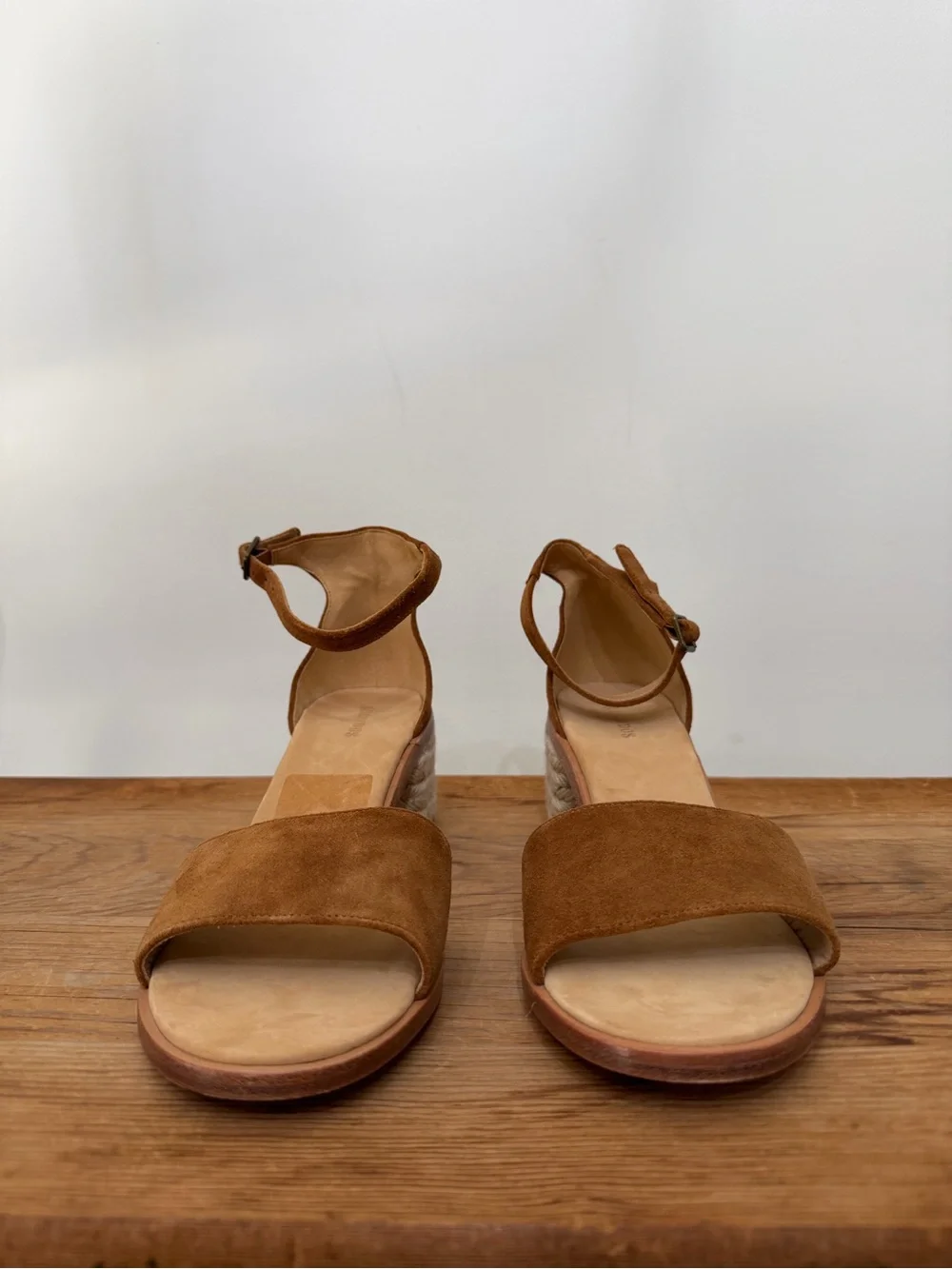NWOB Soludos Anthro Capri Espadrilles Block Heel Tan Suede Sandals Women’s 11